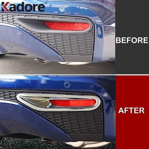 Car Accessories Rear Fog Light Lamp Tail foglamp Foglight Trim Cover Sticker For Nissan Altima 2019 2020 ABS Chrome