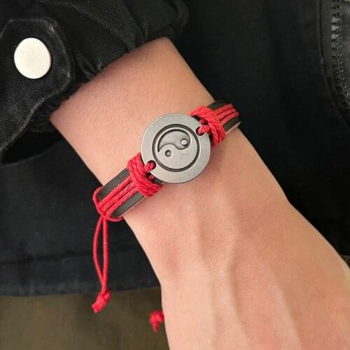 Aprilwell Gothic Tai Chi Charm Bracelet For Women Men Wrist Chain handmade Armband 2021 Aesthetic Jewelry Accessories