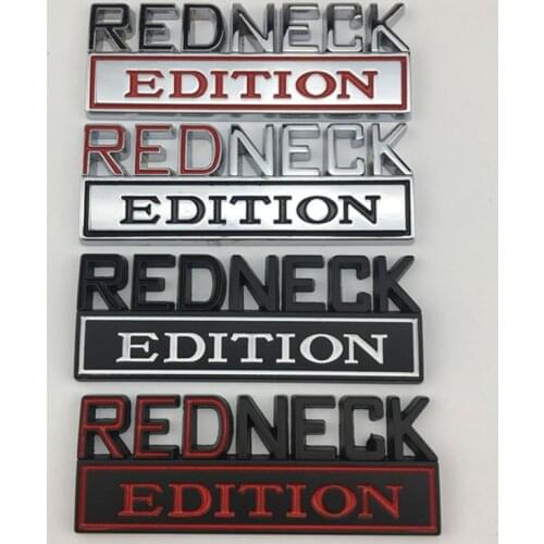 For JEEP TJ JK JL Wrangler Grand Cherokee Patriot Compass Liberty Metal REDNECK EDITION Emblem Car Rear Trunk Stickers