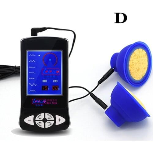 Electro Stimulation Muscle Body Suction Cup Vaginal Nipple Sucker Sponge Pads Electric Sex Shock Electro Stimulator Erotic Toys