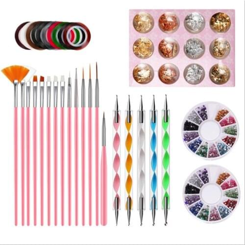 Finished Nail Art Set DIY Nail Art Tools 3D Nail Art Rhinestone Nail Art Accessories Decorative Nail Decals