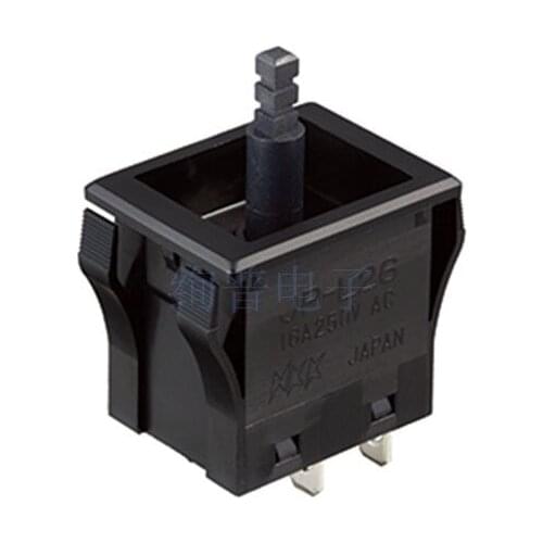 JPL26P JP-L26PBK DPST Off-On 16A NKK push button switch