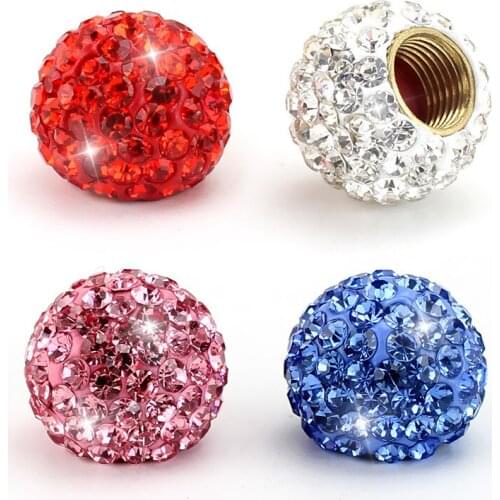 Car Wheel Tire Valve Caps Covers Creative Modification of Crystal Car Tire Cap And Valve Core Cap with Inlaid Drill Valve Cap