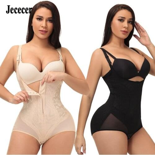 Fajas Full Body Shaper Latex Women Waist trainer Clip And Zip Slimming Bodysuit With Butt Lifter Tummy Trimmer Compression