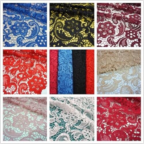 1Yard Nigerian Lace Fabrics For Wedding Dress High Quality Gold African Cord Lace Fabrics French Guipure Lace Sewing Material