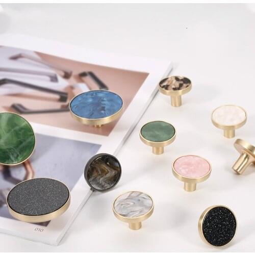 Brass Furniture Handles Childrens Room Shells Wardrobe Drawer Knobs Shoe Cabinet Door Handles Single Hole Luxury Creativity