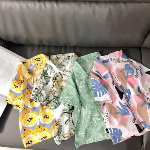 Summer Children Shirt 2020 New Hawaii Holiday Costume Fashion Printed Shirt For Boys Tops BC968