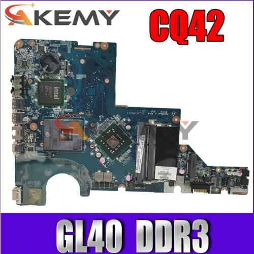 AKemy Laptop motherboard For HP Pavillion CQ42 CQ56 Core GL40 Mainboard DA0AX3MB6B0 ddr3