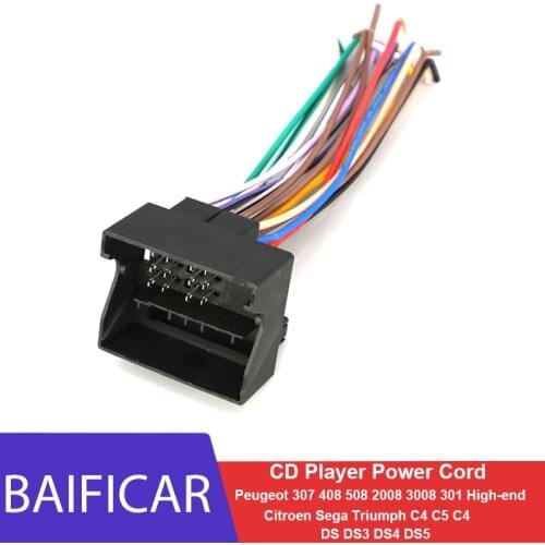 Baificar Brand New Audio Tail Wire For Peugeot 307 408 508 2008 3008 301 High-end Citroen Sega Triumph C4 C5 C4L DS DS3 DS4 DS5