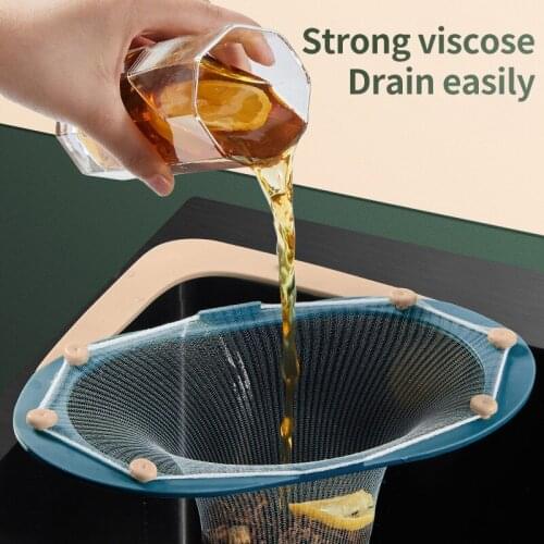 New Sink Filter Bag Kitchen Gadgets Triangle Drainage Rack Disposable Soup Separation Filter Net Bag For Kitchen Accessories