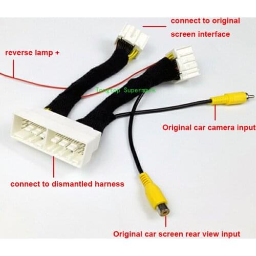 Original Factory Screen Adapter Cable Rear View Camera/kit Wire For Hyundai New TUCSON ELANTRA VERNA /Kia K3 K4 2018 2019