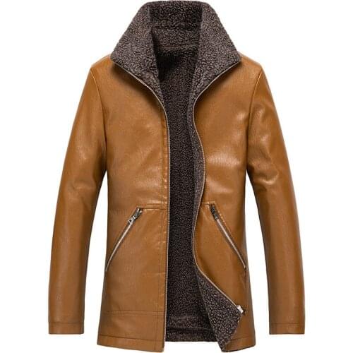 Autumn Winter Mens Leather High Quality Mens PU Jackets Plus Velvet To Keep Warm Casual Leather Coat Men Plus Size 6XL 7XL 8XL