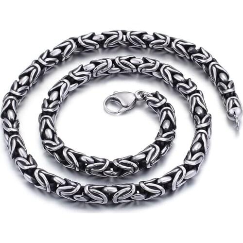 GNAYY heavy 155g weight 8mm 24 inch 316L Stainless steel casting knot Link Chain necklace High Quality for Father Mens Jewelry