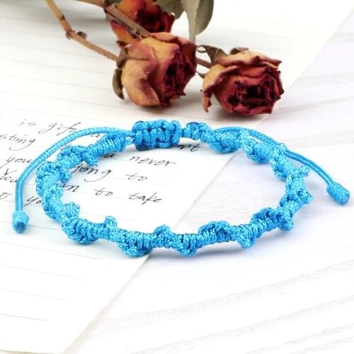 Lucky MultiColor Nylon Braided Bracelets Tibetan Buddhist Handwoven Vintage Rope Knots Bangles Lover Wristbands Charm Jewelry