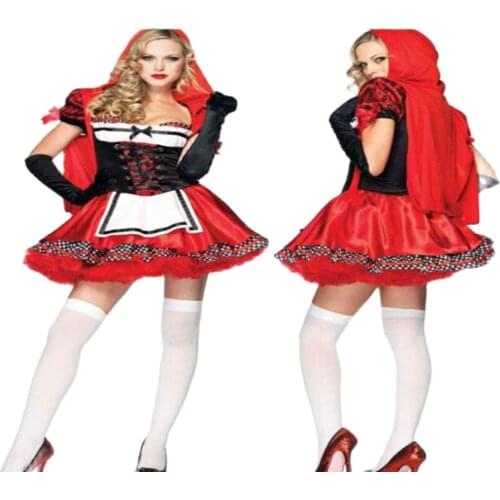 Little Red Riding Hood Costume Adult Cosplay Dress Party Little Red Riding Hood Nightclub Queen Service Cosplay Costume party