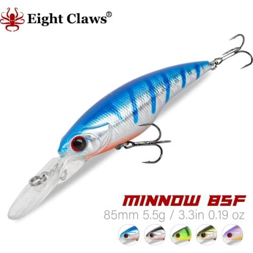 EIGHT CLAWS 5.5g 8.5cm Minnow Fishing Lure Floating Wobblers Jerkbait Japan Quality Hot Selling Freshwater Bass Trout Bait