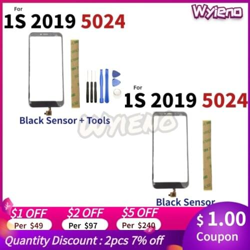Wyieno Black for Alcatel 1S 2019 5024 5024D 5024Y 5024K Touch Screen Digitizer Glass Sensor Panel