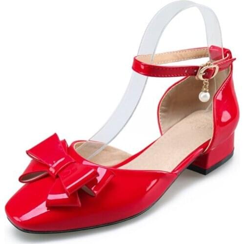 Big Size 11 12 13 14 15 16 17 ladies high heels women shoes woman pumps Rough heel Shallow mouth Package toes Roman style