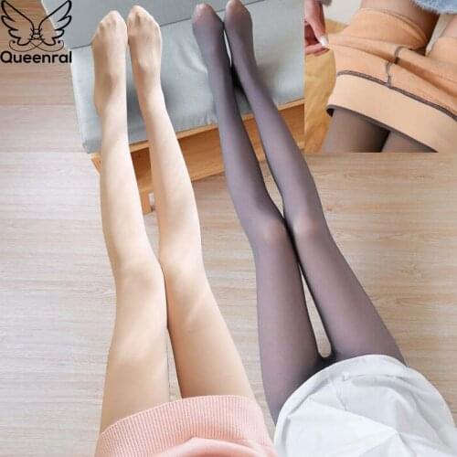 Queenral Winter Tights Plus Velvet Thicken Rajstopy Women Nylon Pantyhose Sexy Pant Keep Warm Tights For Female Stockings