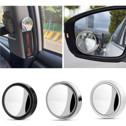 1pcs/2pcs Car Small Round Mirror Car Exterior Accessories 360° Rotating Rearview Mirror HD Blind Spot Small Round Mirror