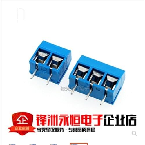 20pcs/lot KF301-5.0-2P KF301-3P Pitch 5.0mm KF301-2P Straight Pin PCB 2 Pin 3 Pin Screw Terminal Block Connector KF301-5.0-3P