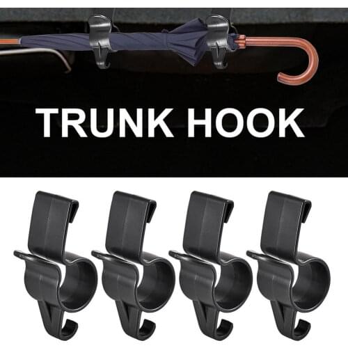 4pcs Car Trunk Umbrella Holder Organizer Multifunctional Small Hook For Mercedes Benz W203 W211 W204 W210 W124 AMG W212