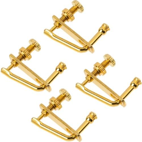 4PCS Violin Fine Tuner Adjuster Copper Nickel Alloy For 3/4 4/4 Size Violin Accessories
