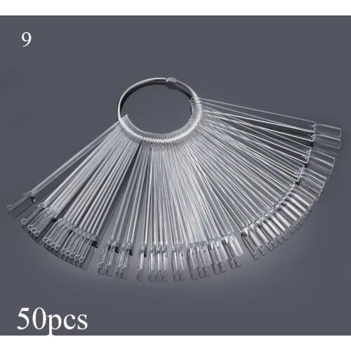 50/40PCS Nail Art Tips Display Practice Sticks Fan Shaped Nail Polish Swatches Color Sample Templates Nail Art Tools Supplies