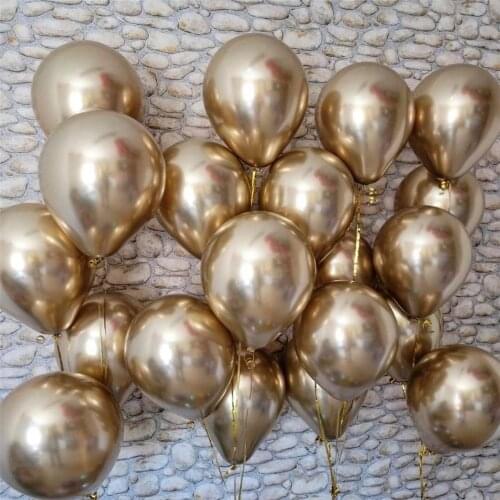 50pcs 12 inch Thicken Chrome Metallic Latex Balloons Metal Globos Inflatable Helium Balloon Wedding Birthday Party Decoration