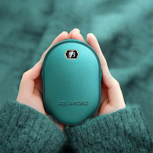 5000mAhUSB Rechargeable Hand Warmer, Two-In-One Mini Portable Power Bank Portable Double-Sided Fast Heating Hand Warmer Green