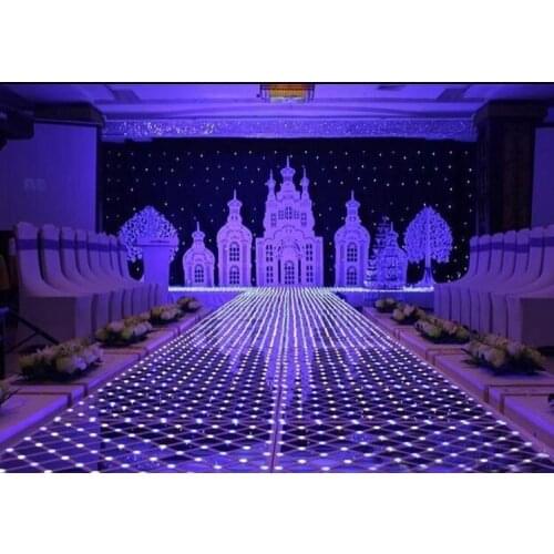 60 X 60 CM/pcs Classic luxury Colorful LED Crystal Wedding Decoration Aisle Runner T Station Stage Mirror Carpet Free Shipping