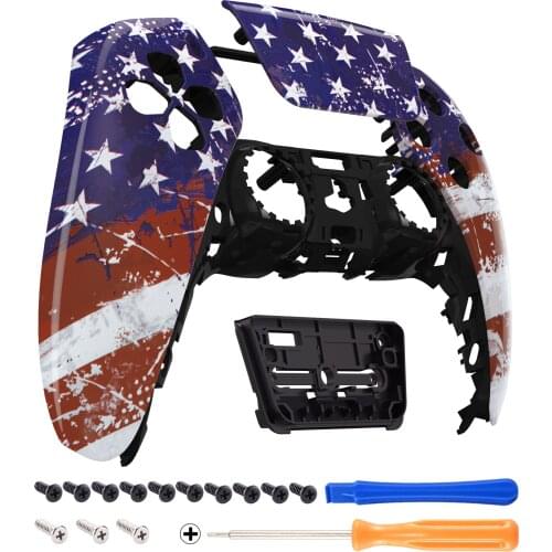 EXtremeRate Custom DIY Replacement Patterned Touchpad Front Housing Shell TouchPad Cover Faceplate for PS5 Controller