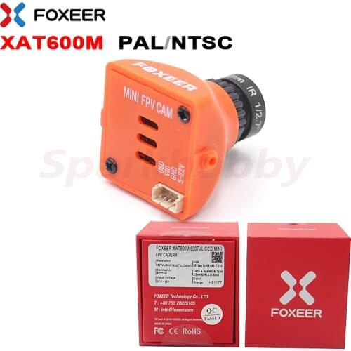 Foxeer HS1177 XAT600M 600TVL CCD 2.8MM Lens IR Mini FPV Camera PAL NTSC 650TVL Plastic With Bracket For RC Drones Airplane DIY