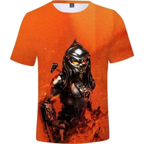 New Men 3d T Shirts Horror Movies Predator Print Summer Tshirt Casaul Oversized Short Sleeve Women Predator Cool Streetwear Top