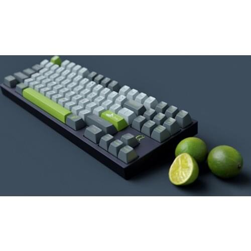 Grey Green Lime Design Keycaps For Cherry Mx Gateron Kailh Box TTC Switch Mechanical Gaming Keyboard SA Profile ABS Key Caps