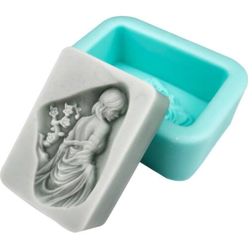 Beauty Pretty Girl Shape Soap Molds Woman Human Figure Silicone Mold Handmade Soap Form Making Mold