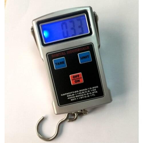 50kg 10g Multipurpose Electronic Hook Scales Digital Fish Hanging Scales Travel Luggage Kitchen Weighing Balance Tape Mesaure