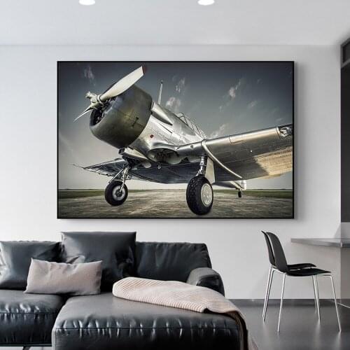 Wall Art Airplane Motorcycle Canvas Paintings Modern Poster And Prints Black White Wall Pictures For Living Room Home Decor