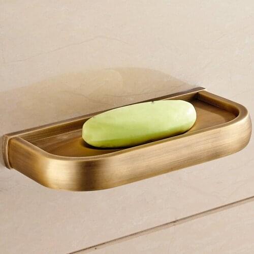 Wall Mounted Antique Brass Square Soap Dishes Soap Holder Bath Soap Dish Holders Bathroom Accessories