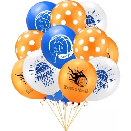 New 10pcs Basketball Balloons Basketball Theme Party Latex Foil Helium Air Ballon Boys Birthday Games Toys Event Party Supplies