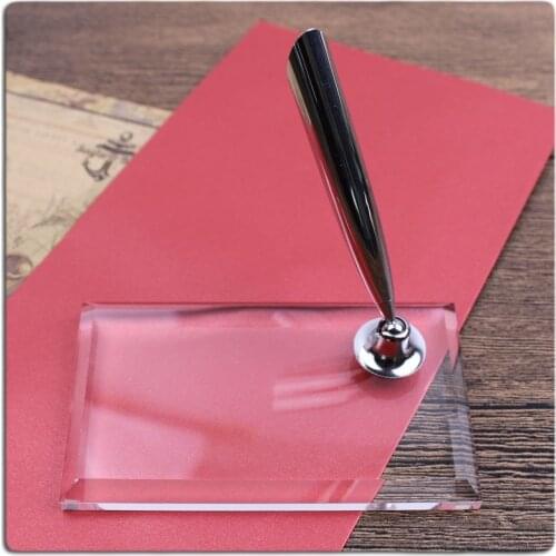 Free Shipping New Desktop Pen Holders For Wedding Party Feather Signature Stand