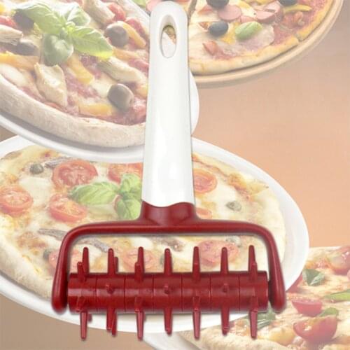New Handheld ABS Pizza Needle Roller with Spikes Grid Cutter Hole Punch for Kitchen Restaurant Bakery DIY Baking Tools