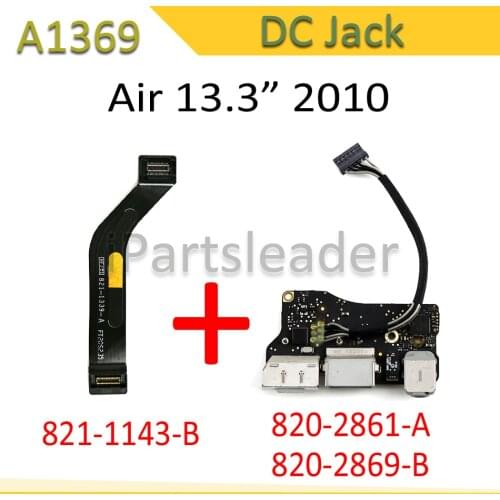 Used 820-2869-B 820-2861-A for MacBook Air 13" A1369 2010 I/O Audio USB DC Power Board with Cable 821-1143-B EMC 2392 MC503