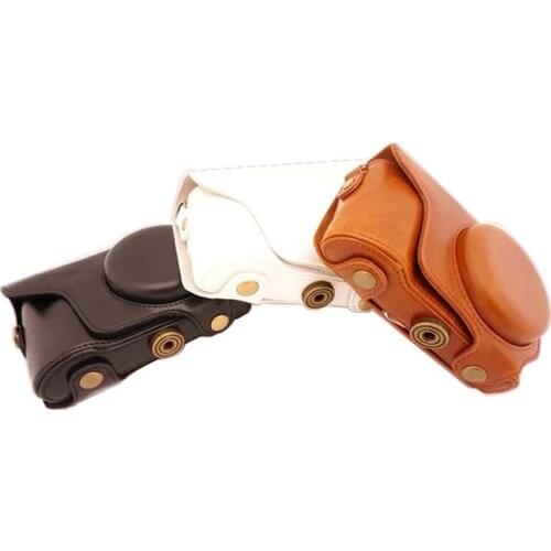 Pu Leather Camera Case For Samsung GALAXY EK-GC100 GC100 GC110 GC200 EK-GC-200 Digital Camera Bag Black White brown coffee Cover
