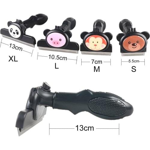 Lovely Dog Cats Hair Grooming Brush Hairs Comb For Pet Detachable Hair Clipper Kitten Hair Trimmer Remove Cartoon Comb For Pet