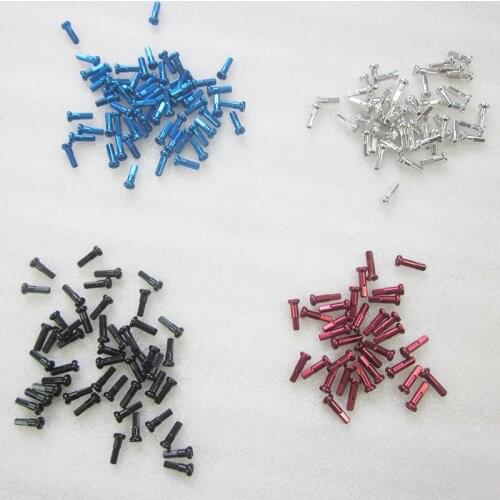 100pcs SPEEDSAFE AN14 14G alloy AL7075 road bike nipples aluminum SUPER LIGHT 0.3g 12mm 14mm 16mm gauge 14 black red silver blue