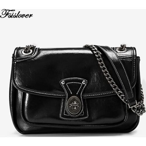 Vintage PU Leather Crossbody Bags For Women 2021 Solid Color Shoulder Bag Ladies Hobo Bag Lady Chain Travel Handbag Women Purse