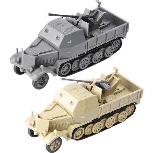 1/72 Scale World War II Half Track Armored Vehicle Model Toy 4D Simulated Heavy Duty Assembly DIY Model for Kids Age 14 and Up