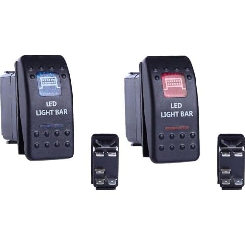 2018 Newest ARB Carling Waterproof Carling Style Bar Carling Rocker Toggle Switch 12V / 24V Blue LED Bar Light Car