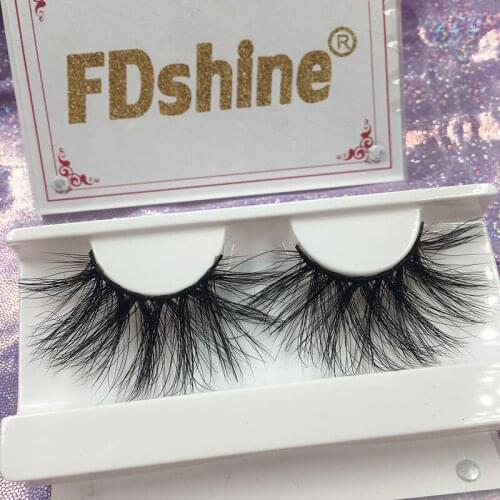 Fluffy 27mm Eyelashes 6pairs/lot 5D Mink Eye Lash with Free Marble box
